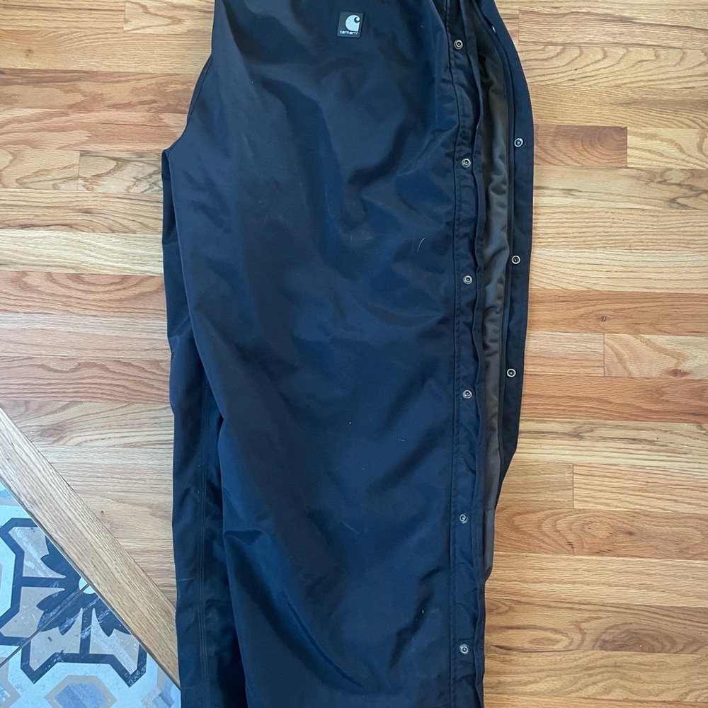 Carhartt Black Insulated rain gear pants